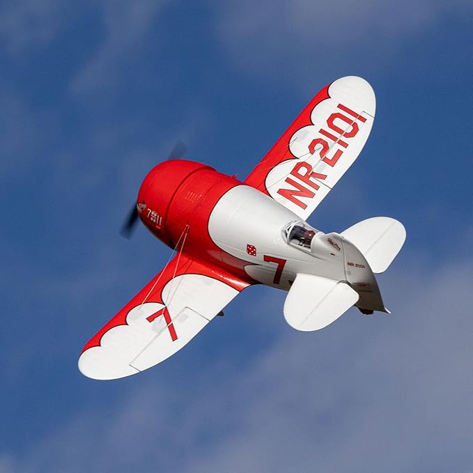 E-flite RC Airplane Gee Bee R-2 1.0m BNF Basic (Transmitter Battery and Charger NOT Included) with AS3X+ and Safe Select EFL020550