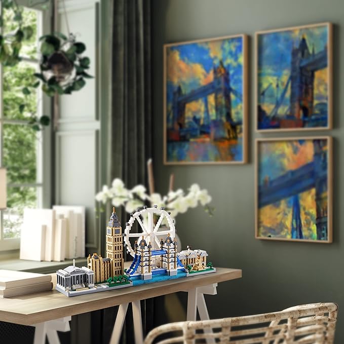 Architecture Series Mini Bricks for Adults and Teens London Skyline Collection 3430 PCSMicro Mini Blocks Set Model KitLandmark Model