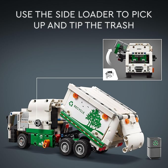 LEGO Technic Mack LR Electric Garbage Truck Toy Buildable Kids Truck for Pretend Play Great Gift for Boys Girls and Kids Ages 8 and Up who Love Recycling Toys and Vehicles 42167