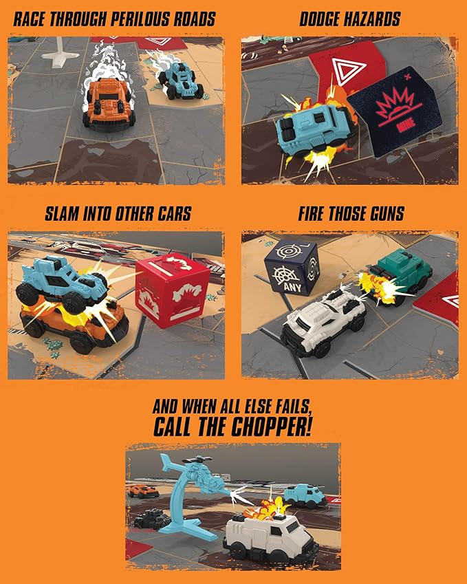 Restoration Games Thunder Road Vendetta - Racing and Strategy Board Game for Adults - Post-Apocalyptic Demolition Derby Racing Game - 2-4 Players - 30-75 Min Playtime - Ages 10+