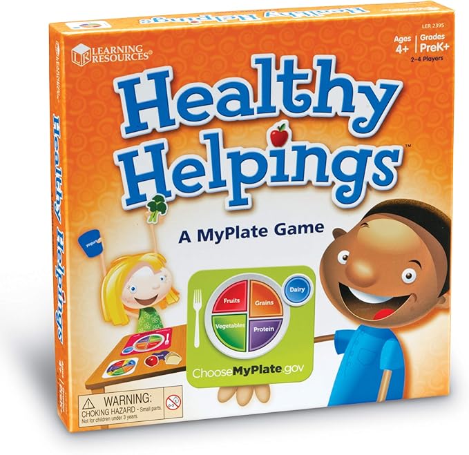Learning Resources Healthy Helpings A Myplate Game 2-4 Players 56 Piece Set Ages 4+ (Pack of 4)