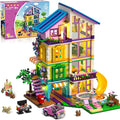 HOGOKIDS Girls House Building Set with LED Light - 1317 PCS Friends Villa Block Toy with Car and Pool Garden 4 Floor Building Kit for Role Play Birthday Gift for Girls Boys Kids Ages 8-14+