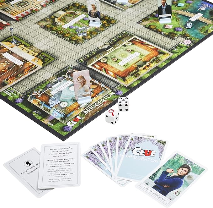 Hasbro Gaming Clue: Bridgerton Edition-BoardGame for Ages 17+Game for Bridgerton Fans for 3-6 Players Inspired by Shondaland's Original Series on Netflix