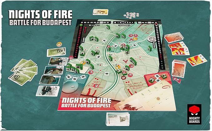 Mighty Boards: Nights of Fire: Battle for Budapest - Card Driven Board Game1956 Soviet Forces Vs Hungarian Revolutionaries Ages 14+ 1-3 Players