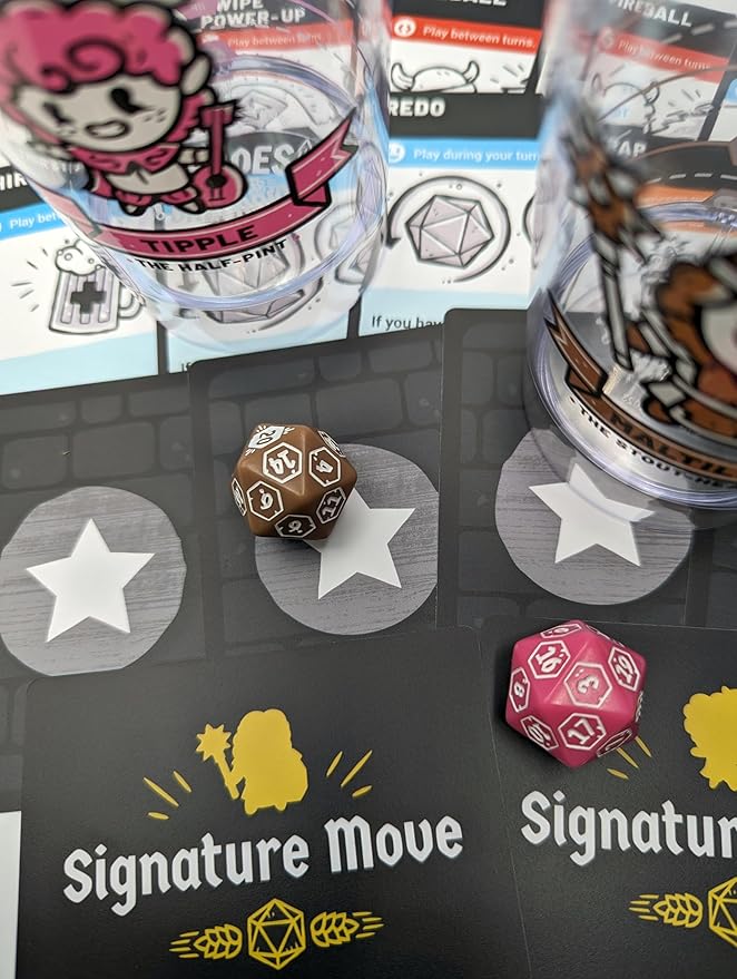 Rollacrit Party Pack Expansion – 2 Additional Heroes Loot Cards Waterproof Tiles