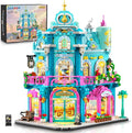 Castle Dairy Bakery Store Building Set with Light Easter 1689 PCS City House Building Block Toy with Milk Cake Bread Home Decor Construction Model Kit for Adults Kids Boys Girls Ages 12+
