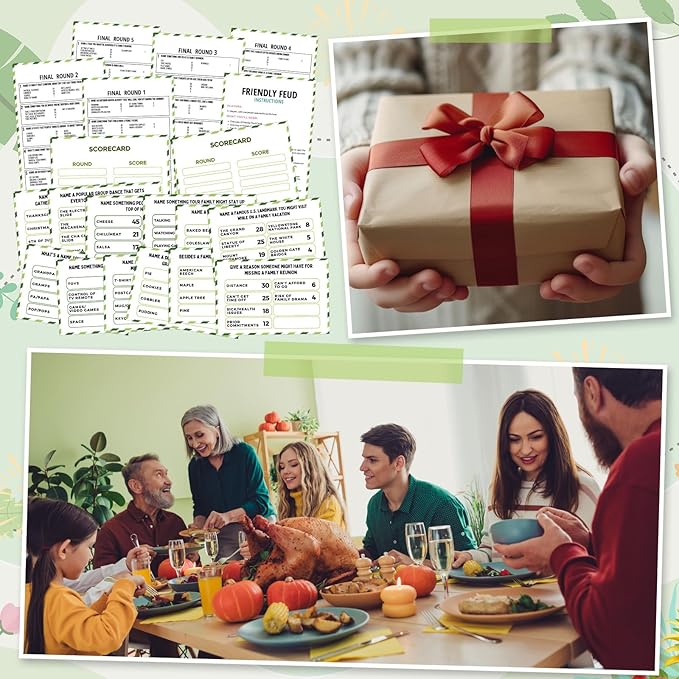 Family Reunion Friendly Feud Game with 2 Answer Buzzers Feud Cards for Game Night Fun Trivia Quiz for Party Groups Team Building(Colorful Family)