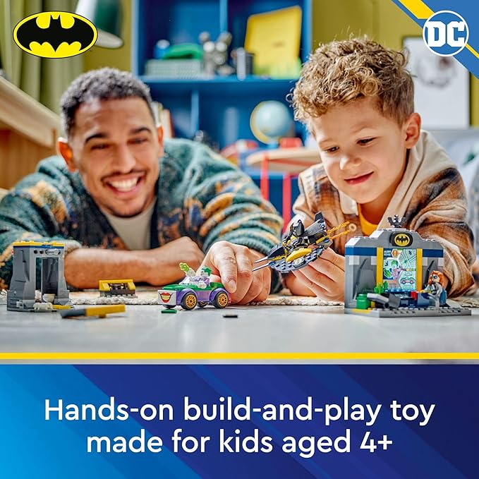 LEGO DC Batman: The Batcave with Batman Batgirl &amp The Joker Fun Super Hero Toy Gift for Kids Ages 4 and Up with Batman Action Figures 76272