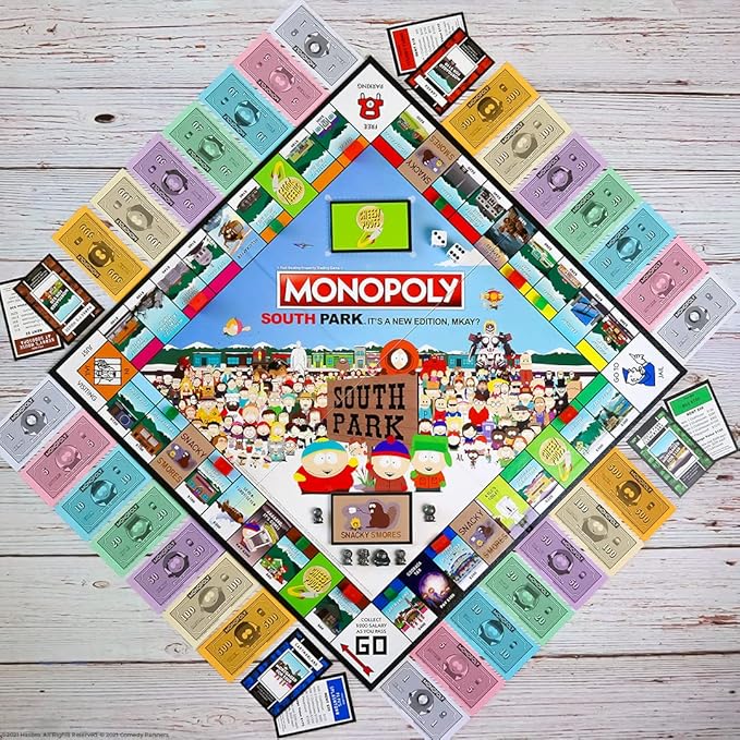 Monopoly South Park | Based on Comedy Central South Park Show | Featuring Familiar Locations Episodes and Characters | Officially-Licensed &amp Collectible Monopoly