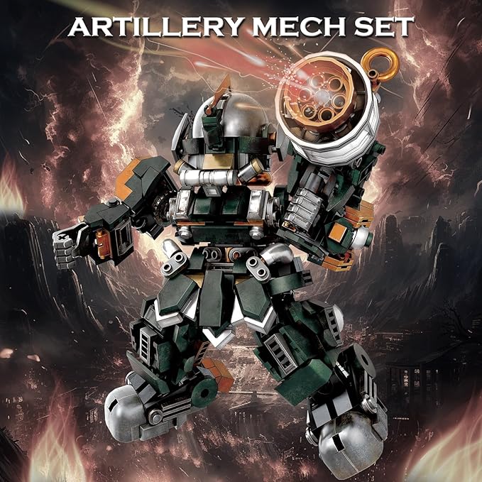 HIGH GODO Mech Robot Building Set Destroy Warrior City Soldier Mech Model Building Kit with Weapons Creative Cool Robots Toys Gift for Teens Adults 14+ (587 PCS)