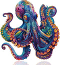 Qiuenisray Wooden Puzzles for Adults 1000 Pieces Octopus Ocean Jigsaw Puzzles FSC Certified Unique Shape Adult Puzzles Pieces Wall Decor for Family Game 23.4x23.5 in