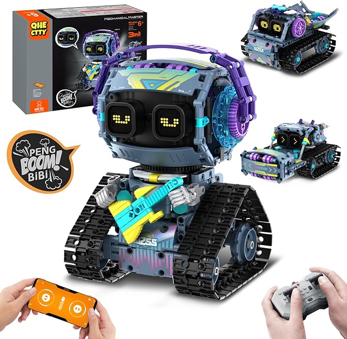 STEM Robot Building Kit for Kids 6-143in1 Remote &amp APP Controlled STEM Rock Robot/Truck/Road Roller Building Toys for Kid433 Pcs Building Blocks Set Birthday Xmas Gift Ideas for Boys Girls