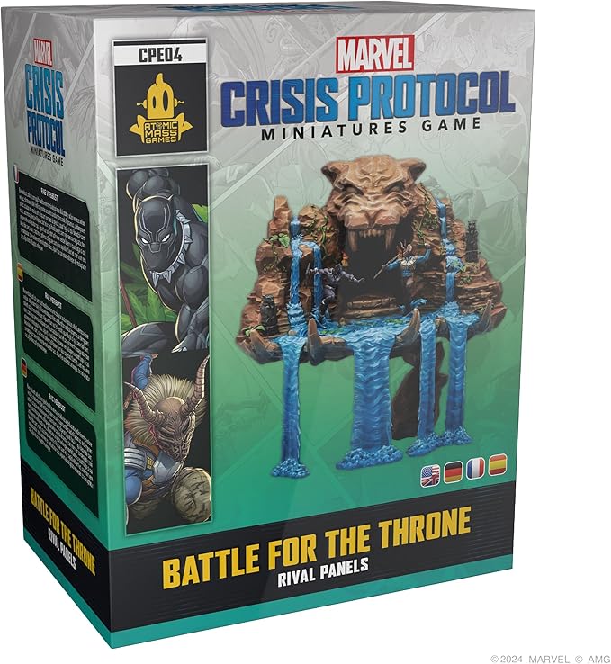 Marvel: Crisis Protocol Battle for the Throne RIVAL PANELS - Wakanda Showdown! Tabletop Superhero Game Ages 14+ 2 Players 90 Minute Playtime Made by Atomic Mass Games