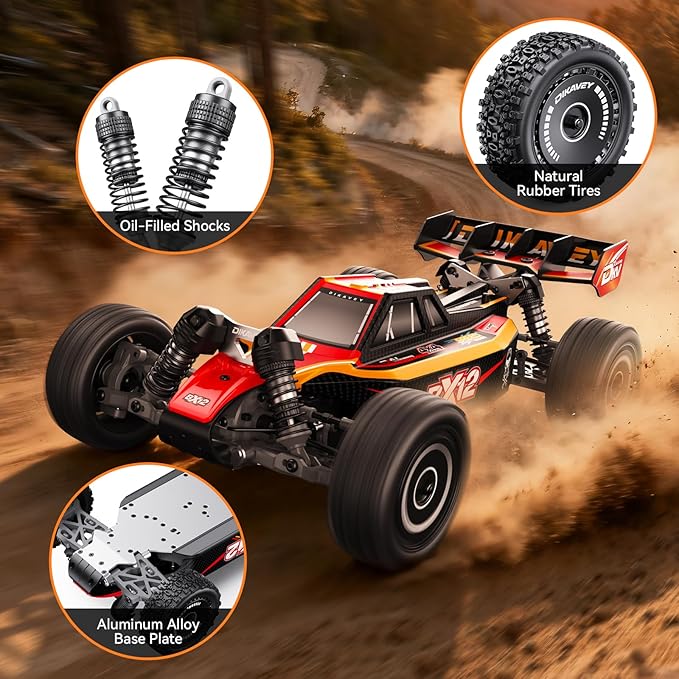1/12 Brushless RC Cars for AdultsRemote Control Car for Fast Max 42 MPH 4X4 High Speed Racing RC Buggy with 3S 2200 mAh BatteryFast Off-Road RC Truck Suitable as Giftfor Beginner-blue yellow