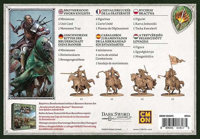 A Song of Ice and Fire Tabletop Miniatures Game Brotherhood Sworn Knights Starter Set - Strategy Game for Adults Ages 14+ 2+ Players 45-60 Minute Playtime Made by CMON