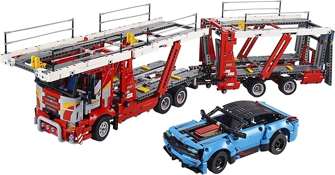LEGO Technic Car Transporter 42098 Toy Truck and Trailer Building Set with Blue Car Best Engineering and STEM Toy for Boys and Girls (2493 Pieces)
