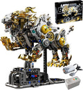Mechanical Lion Building Block Toy Set Futuristic Mechanical Beast Model with Movable Parts &amp Gears Premium Mechanical Building Kit with Display Stand and Motor Ideal Gift for Boys &amp Adults
