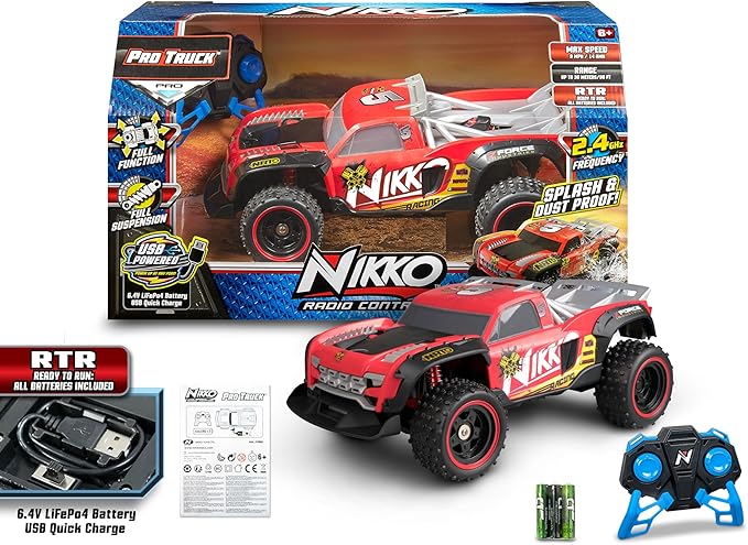 Pro Trucks Nikko Racing #5 - RC Truck Remote Controlled Truck Splash Dust Proof Suspension Off-Road Mud Sand Dirt Snow