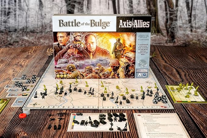 Renegade Game Studios Axis &amp Allies Battle of the Bulge WWII Strategy Board Game 2 Player Miniatures Wargame Ages 14+ 3-4 Hours