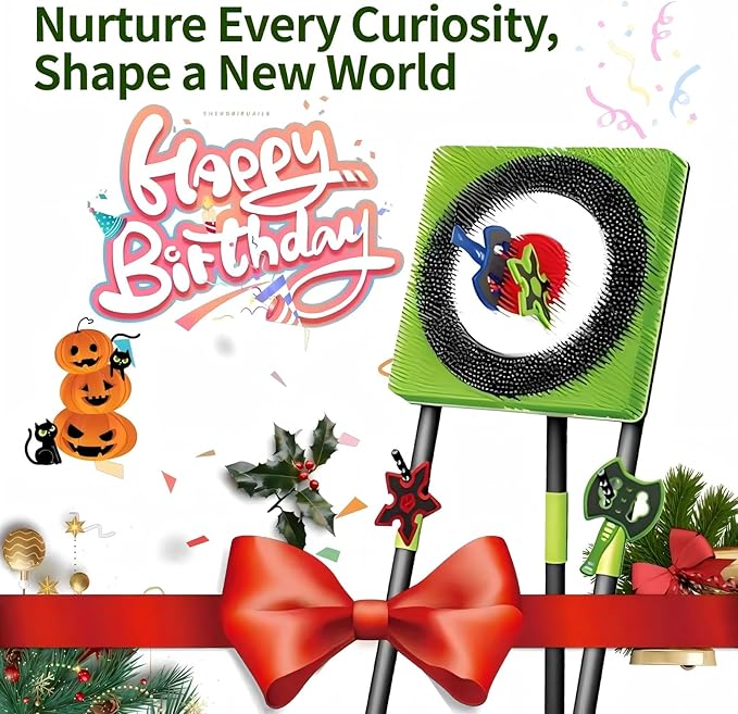 Axe Throwing Game for Backyard - 2-in-1 Axe Throwing Target Set with 4 Throwing Axes &amp 6 Darts - Easy to Carry Axe Throwing Target Game for Family &amp Adults - Carnival Games &amp Outdoor Indoo