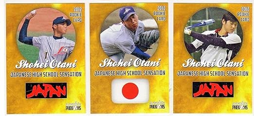 Shohei Ohtani - 2012 Japanese High School Cards -3-Pack- HIS FIRST CARDS EVER