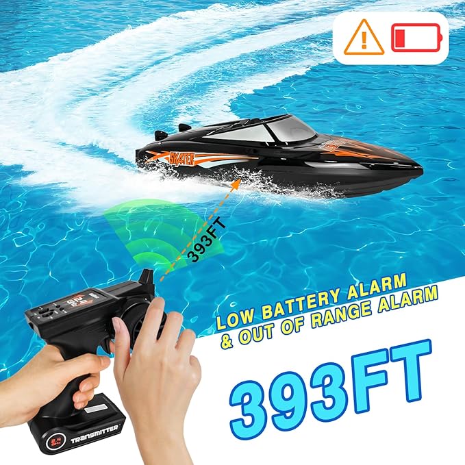 Cheerwing Skater RC Boat Self-Righting Remote Control Boat 25km/h High Speed Racing Boats Toys for Pools &amp Lakes 2 Batteries