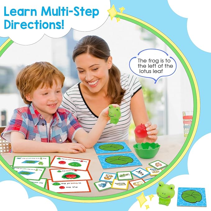 Positional Word Learning Set Toddler Board Games Manipulatives Match Games Educational Games for Kids Ages 4+ STEM Learning Activities Fine Motor Skills Speech Therapy Toys