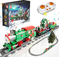 Mould King Christmas Train Building Set Locomotive Model Blocks Kit with Christmas Tree RC Toy Train Sets for Boys Kids and Adults 12039 App and Remote Control Steam Train with Motor (922 Pieces)