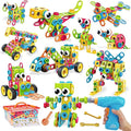 199PCS Building Blocks STEM Toys for 3 4 5 6 7 8+ Year Old Boy Girl Birthday Gifts Preschool Educational Building Toys for Kids Ages 3-5 4-8 5-7 6-8 Erector Sets Stem Kits Activities Creative Games