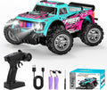 Remote Control Car 2WD Off-Road RC Cars 20 KM/H All-Terrain Rc Truck with Colorful LED Lights 2.4GHz 1/20 Remote Control Car for Boys 4-7 8-12 RC Gift Toys for Adults Girls