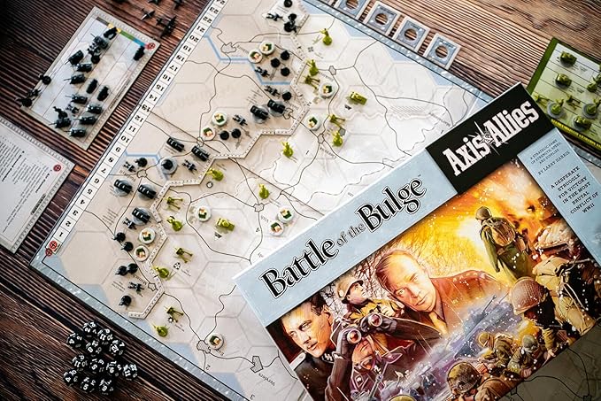 Renegade Game Studios Axis &amp Allies Battle of the Bulge WWII Strategy Board Game 2 Player Miniatures Wargame Ages 14+ 3-4 Hours