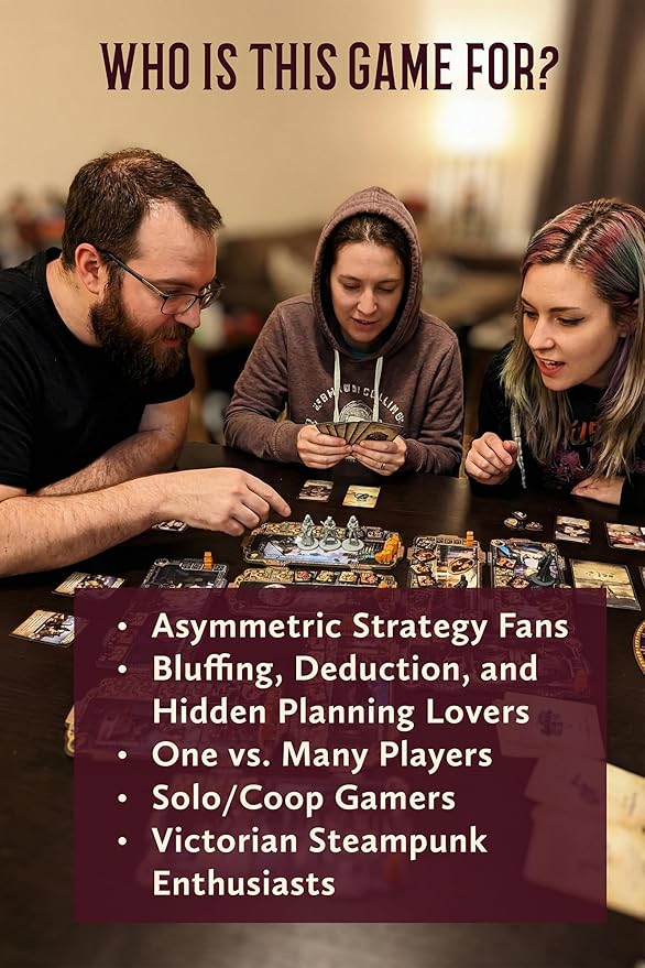 CrowD Games | City of The Great Machine Board Game | 1-4 Players | Ages 14 and up | Steampunk | One-vs-Many | Hidden Movement | Cooperative Board Games | Strategy Board Games | Playtime 45-90 min