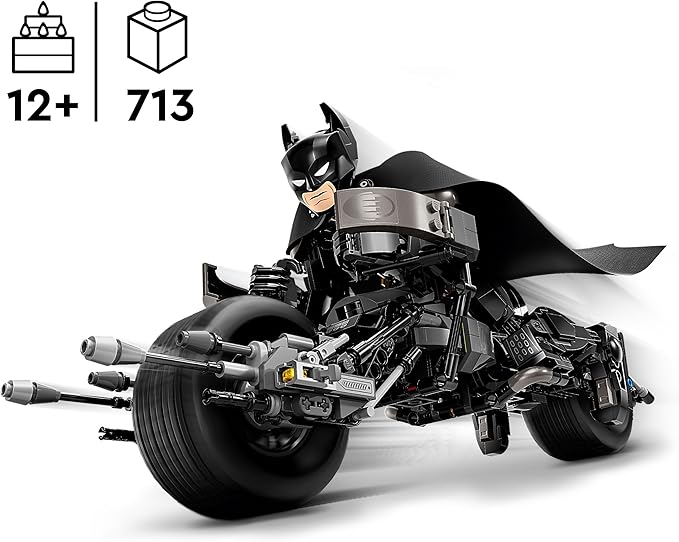 Lego DC Batman Buildable Batman Figure and Motorcycle Bat-Pod - Toy for Kids Boys and Girls 12+ Years Old Inspired by The Dark Knight Movies - Adventure Set 76273