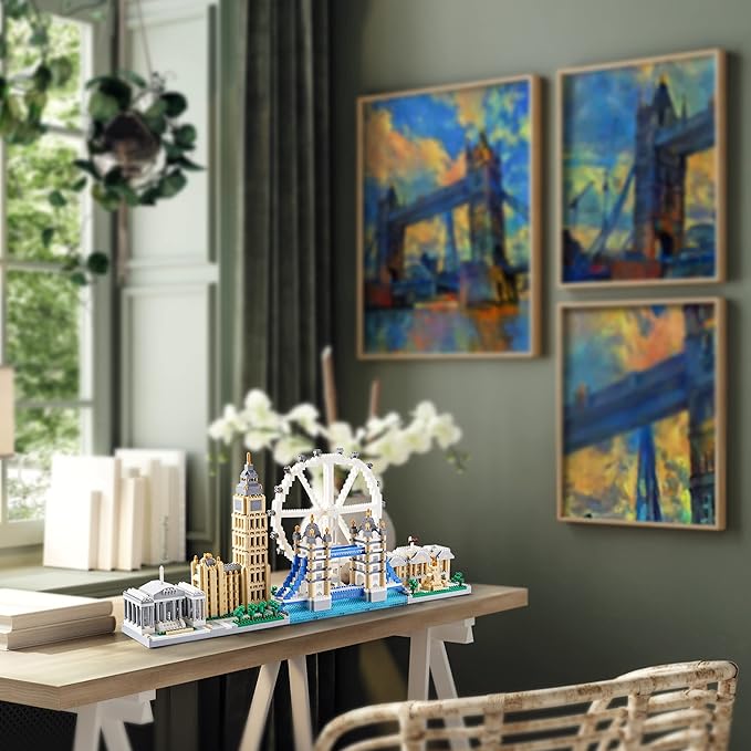 New Architecture London Skyline Building Set - Fun &amp Satisfying Model Kit with 3430pcs - Gift for Adults 14+ - Micro Mini Blocks