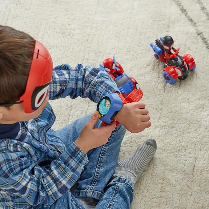 Spidey and his Amazing Friends Super Spidey Set Role Play Toys Toy Car Set Marvel Spider-Man Mask Great for Kids 3+ Years (Amazon Exclusive)