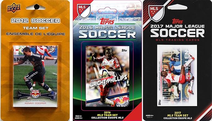 C&ampI Collectables MLS New York Red Bulls Men's 3 Different Licensed Trading Card Team Sets White