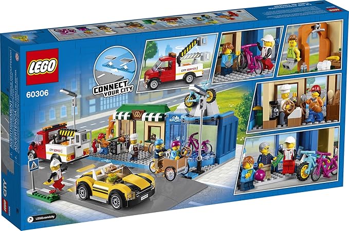 LEGO City Shopping Street 60306 Building Kit Cool Building Toy for Kids New 2021 (533 Pieces)