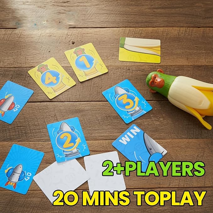 Banana Momkey vs sharkman: Flippin' Fun Party Game You'll Ever Play for Family Adults - Perfect Christmas Parties Game Night | Bonus Content Included
