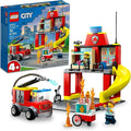 Lego City Fire Station and Fire Engine 60375 Pretend Play Fire Station with Firefighter Minifigures Educational Vehicle Toys for Kids Boys Girls Age 4+