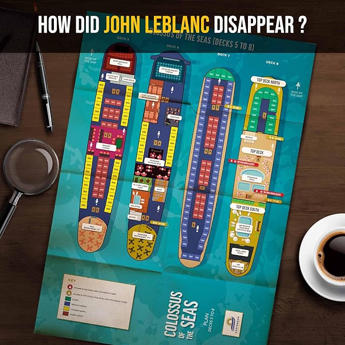 PROFILER - Missing in the Caribbean: John LeBlanc Reported Missing – Murder Mystery Games for Adults – Individuals Date Night Family Night - Escape Room Board Game - Find Clues and Solve the Mystery