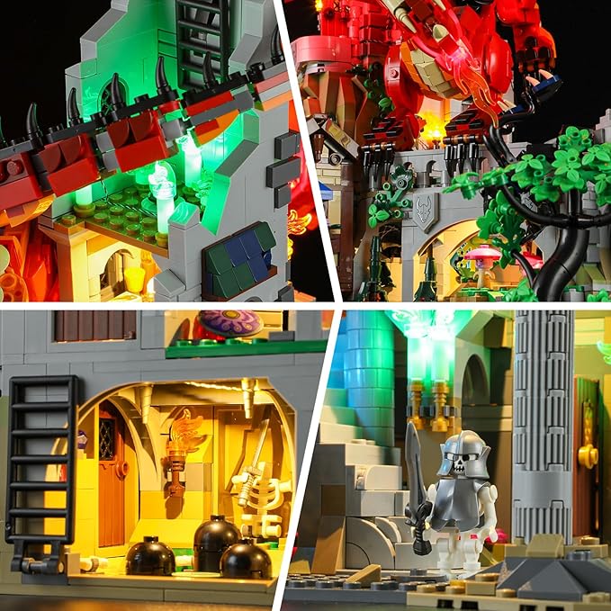 BRIKSMAX Led Lighting Kit for Lego-21348 Dungeons Dragons: Red Dragon's Tale - Compatible with Lego Disney Building Set- Not Include Lego Set