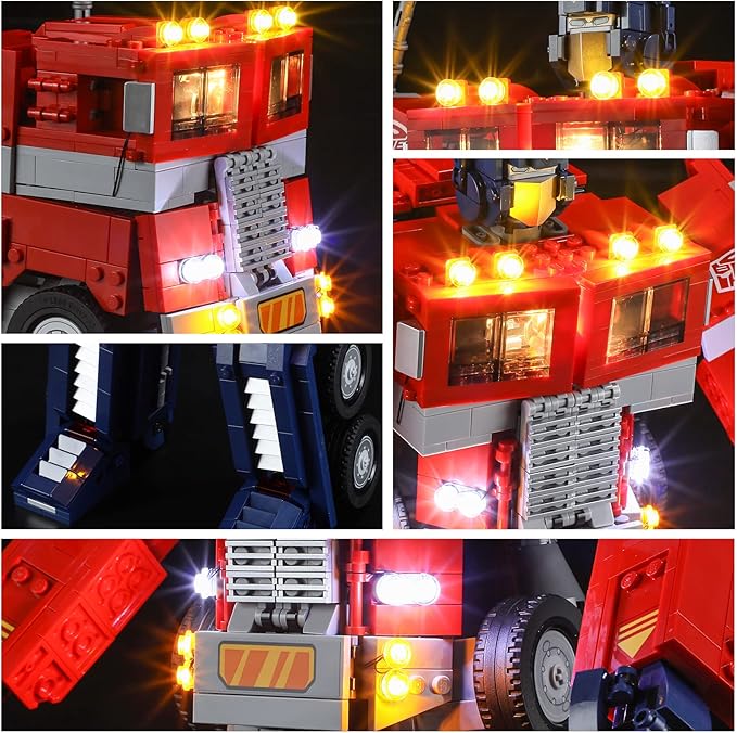 LED Light Kit Compatible with Lego Optimus Prime - Lighting Set for Creator 10302 Building Model (Model Set Not Included)