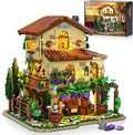 Winery Chateau House Building Set with Lights Vineyard Castle Construction Model Home Decor 1826 PCS Vine Estate Autumn Cabin Building Block Kit Birthday Gift for Adults Teens Boys Girls