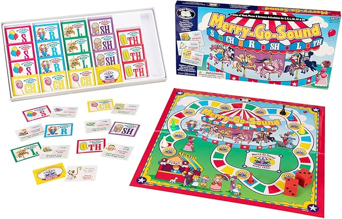 Super Duper Publications | Merry-Go-Sound® Word Phrase &amp Sentence Articulation Board Game | Educational Learning Resource for Children