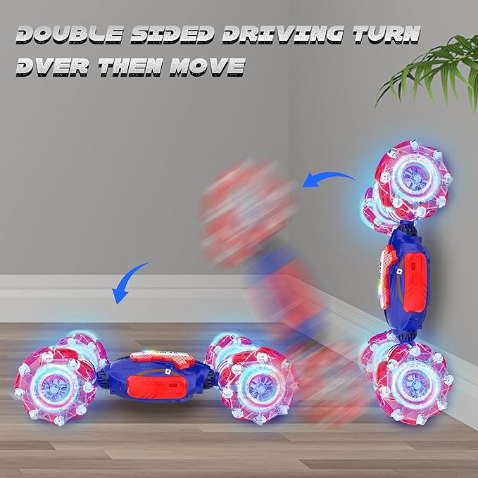 Remote Control Car Gesture Sensing RC Stunt Car 4 WD Transform Off Road for Rotating 2.4Ghz Hand Controlled Remote Control Twister Cars RC Cars for Kids Boys Girls Toy Gift Age 8 9 10 11 12 yr
