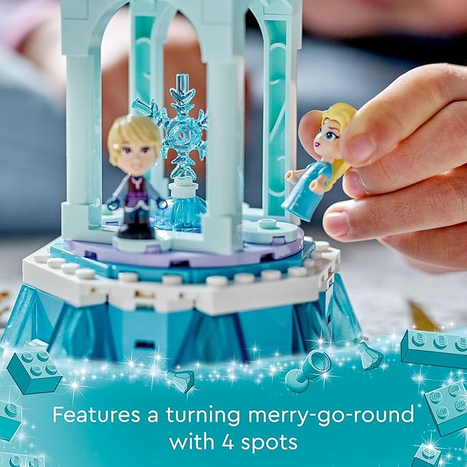 LEGO Disney Frozen Anna and Elsa’s Magical Carousel 43218 Ice Palace Building Toy Set with Disney Princess Elsa Anna and Olaf Great Birthday Gift for 6 Year Olds