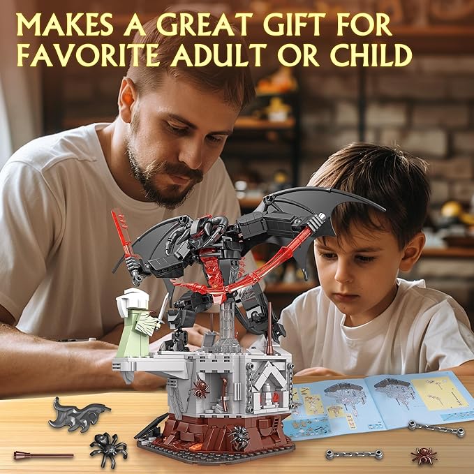 KHEO Magic Rings Battle Construction Building Set Guardian Showdown Dark Lord Monsters Building Toys Monsters Building Block Collection Gift for Adult and Movie Fans Ideal Toy for Kids 8+ 988PCS