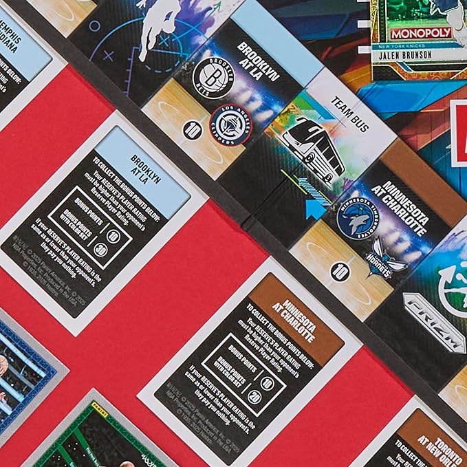 Monopoly NBA Panini Prizm Board Game – 3rd Edition | Officially Licensed Hasbro Game | Ages 8+