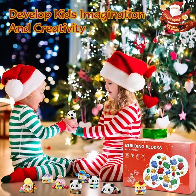 Mini Building Block Sets Animal 24 PackEaster Egg Fillers for Kids Party Favors for Kids Building Set for Goodie Bag Fillers Classroom Prizes Ages 6+ (Panda and Duck)