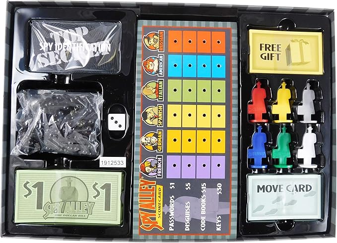 Spy Alley - Mensa Award-Winning Strategy Game - Social Deduction &amp Bluffing Board Game - Family Game Night Fun - Ages 8+ for 2-6 Players